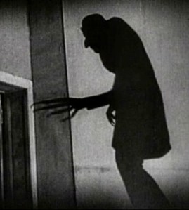 Movie monsters, such as the vampire in 1922's Nosferatu, are depicted as deformed and  unbalaced.  Humans naturally get a negative even repulsed reaction from this.