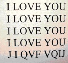 Now read it with the ruler removed. Your earlier reading was based on assumption.