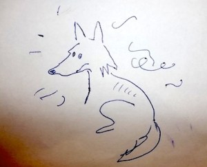 When you label this picture as 'a fox' you both ignore or 'bleep over' the marks around the fox design and the fact that it has no front legs.
