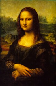 Even though the figure in the left painting literally has no legs, we perceive Mona Lisa as a whole person and not as some freakish amputee. This mimics how we automatically perceive as whole a real person standing behind a fence or sitting behind a desk. We naturally and unconsciously  fill in unseen information in our minds.